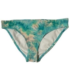 JOHNNY WAS CALME Aqua Keys Tie Dye Print Hipster Bikini Bottom